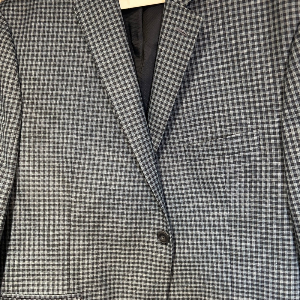Michael Kors Men's Plaid Blazer - blue